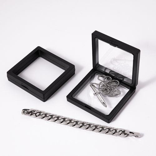 首饰品透明覆膜盒珠宝展示收纳盒子 ins风饰品耳环胸针包装